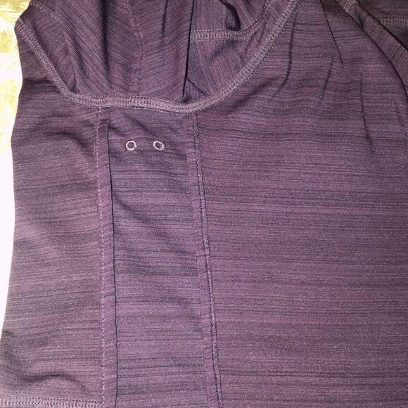 ATHLETA M Purple Heathered Full Zip Athletic Hooded Jacket with Pockets - Picture 13 of 13